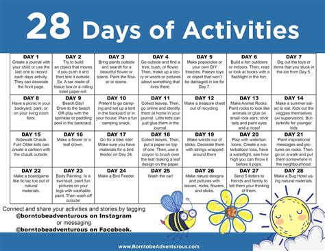 Calendar of activities